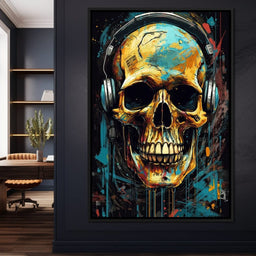 Technopunk Skull 2 - Raven Blackwood - NicheCanvas
