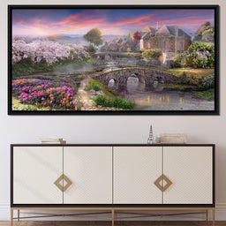 Garden by the Stone Bridge - NicheCanvas