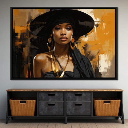 Black Gold Fashion Canvas Print