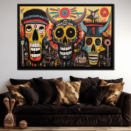 Vibrant Tribal Spirit Montage - NicheCanvas