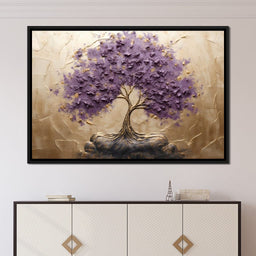 Golden Grove in Purple Hues - NicheCanvas