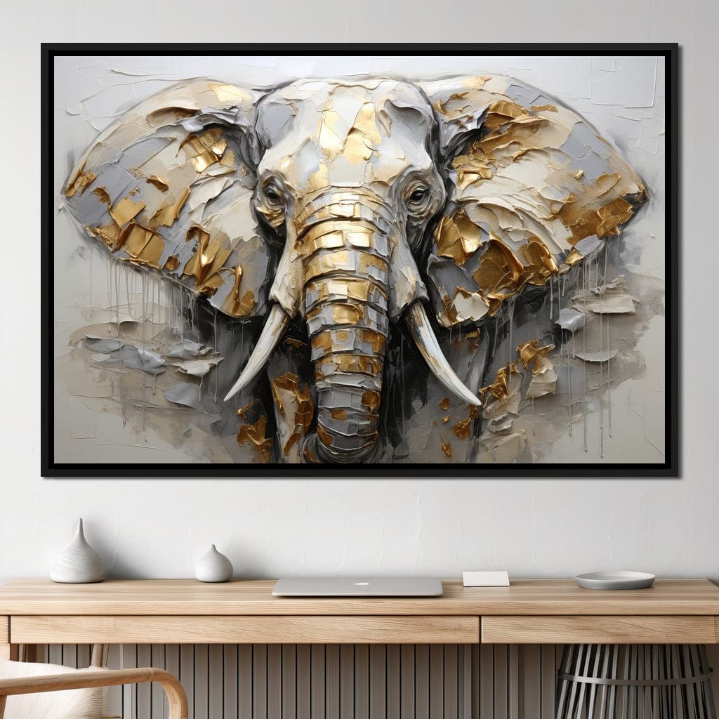 SilverandGoldElephant-CanvasPrint