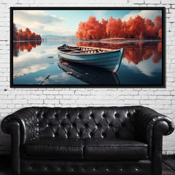 Canoe on the Lake - NicheCanvas