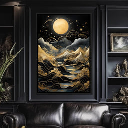 Golden Night in the Universe - NicheCanvas