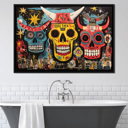 Tribal Skull Symphony - NicheCanvas