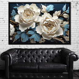 Lovely White Roses - Wildrose Creations - NicheCanvas