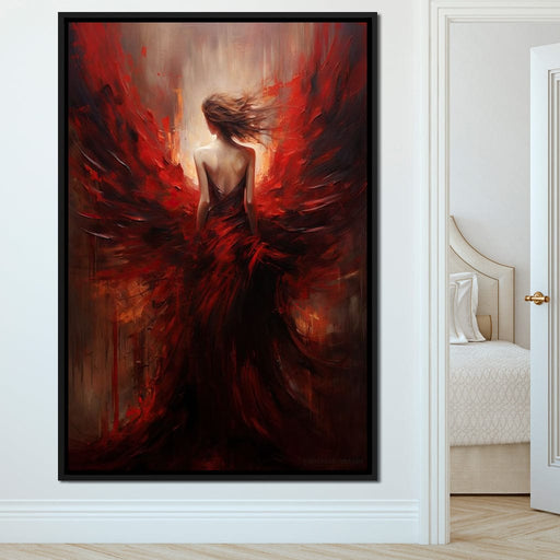 Ethereal Elegance in Shadow Gown Canvas Print
