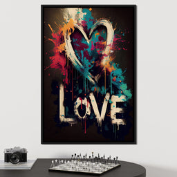 Message of Love Graffiti - NicheCanvas