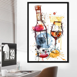 Red Wine Splash - NicheCanvas
