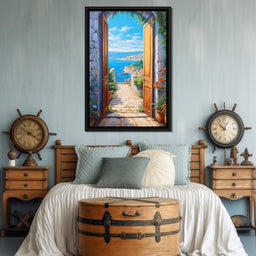 Open Door to the Sea - NicheCanvas