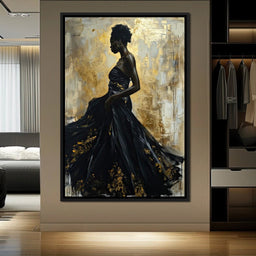 Ebony Elegance in Gold - NicheCanvas