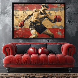 Vintage Boxing Legend - NicheCanvas