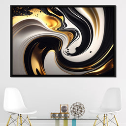 Marble-Lux Collection: Vibrant White & Gold Marble 04 - NicheCanvas