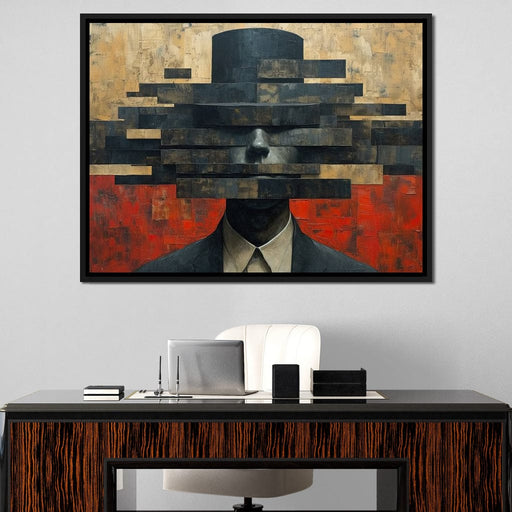 Fragmented Perception Portrait Canvas Print