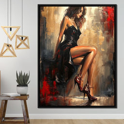 Alluring Legs Sleek Noir Elegance - NicheCanvas