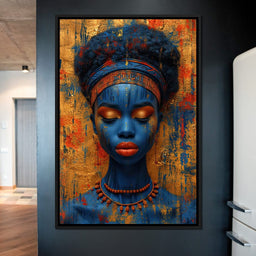 Sapphire Dreams Golden Peace - NicheCanvas