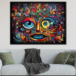 Vibrant Doodle Cyberpunk - NicheCanvas