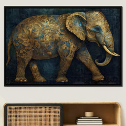 Gilded Grey Elephant - NicheCanvas