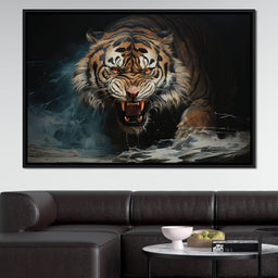 Angry Siberian Tiger - NicheCanvas