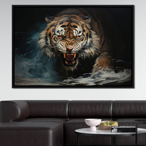 Angry Siberian Tiger Canvas Print