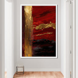 The Lush Layers Collection: Dark Red & Gold 04 - NicheCanvas