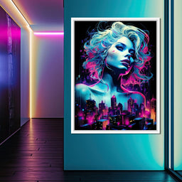 Neon Reverie Portrait 06 - NicheCanvas