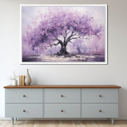 Blossoming Tree in Monochrome - NicheCanvas