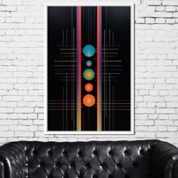 Futuristic Striped Colors - NicheCanvas