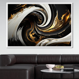 Marble-Lux Collection: Vibrant White & Gold Marble 05 - NicheCanvas