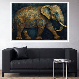 Gilded Grey Elephant - NicheCanvas