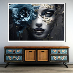 Ethereal Metallic Bloom - NicheCanvas