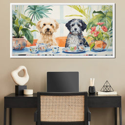 Teatime Tails and Blossoms - NicheCanvas