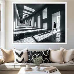 Shadowplay Geometric Solitude - NicheCanvas