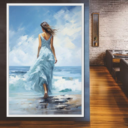 Azure Serenity Stroll - NicheCanvas