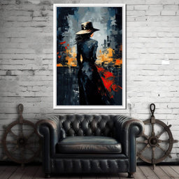 Dusk Enigma in Monochrome - NicheCanvas