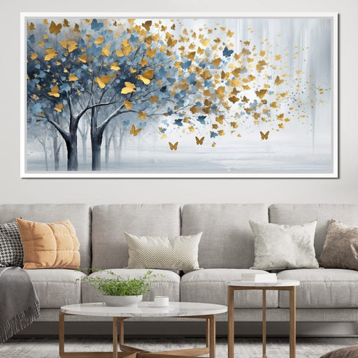 Decor Large Size Canvas Paintings Wall Art Gold Tree Painting Wall P