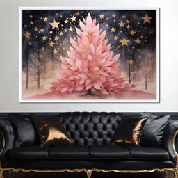 Pink Pine Tree - NicheCanvas