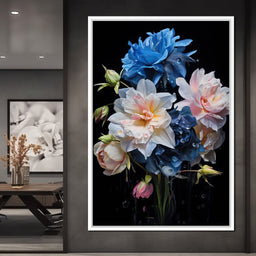 Midnight Flower Symphony - NicheCanvas