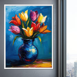 Tulips Flowers Bouquet - NicheCanvas
