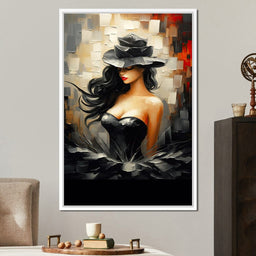 Noir Elegance in Bloom - NicheCanvas