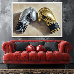 Golden Duel of Titans - NicheCanvas