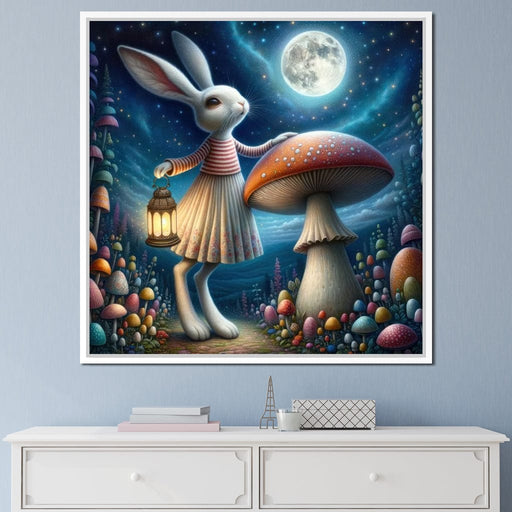Whimsical Moonlight Meander - TooplesArt Canvas Print