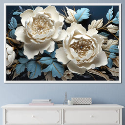 Lovely White Roses - Wildrose Creations - NicheCanvas