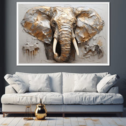 Silver Elephant - NicheCanvas