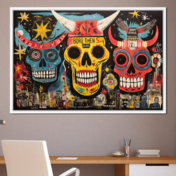 Tribal Skull Symphony - NicheCanvas