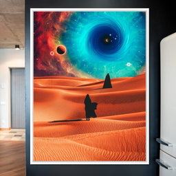 Two Veiled Silhouettes in the Desert Dunes - Gen Z - NicheCanvas