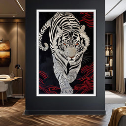 White Tiger of Shadows - NicheCanvas