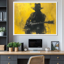 Golden Melody Silhouette - NicheCanvas