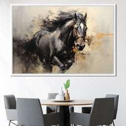 Surreal Black Horse - NicheCanvas