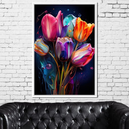 Luminous Tulip Dreamscape - NicheCanvas